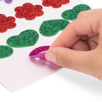 6 Sheets Glitter Foam Stickers