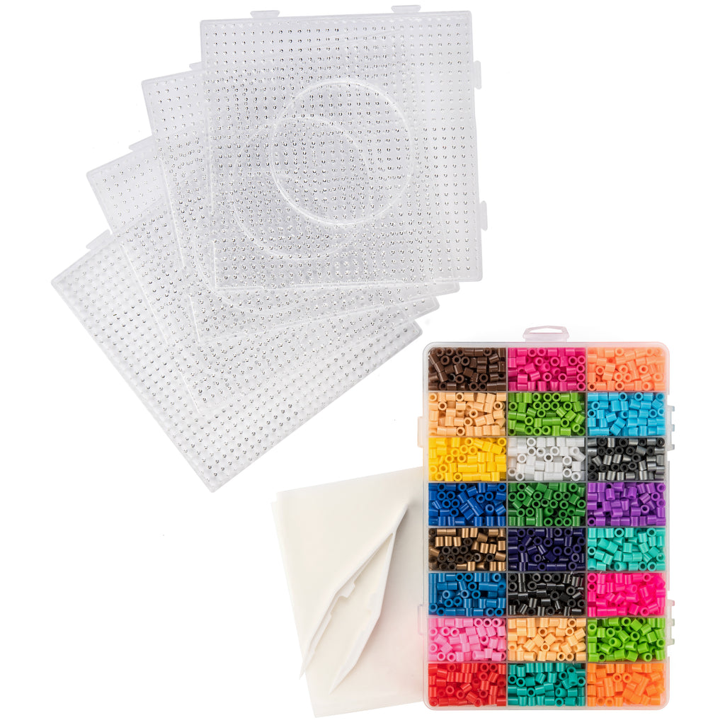  5500 Fuse Beads Kit with 24 Vibrant Colors, Iron Beads