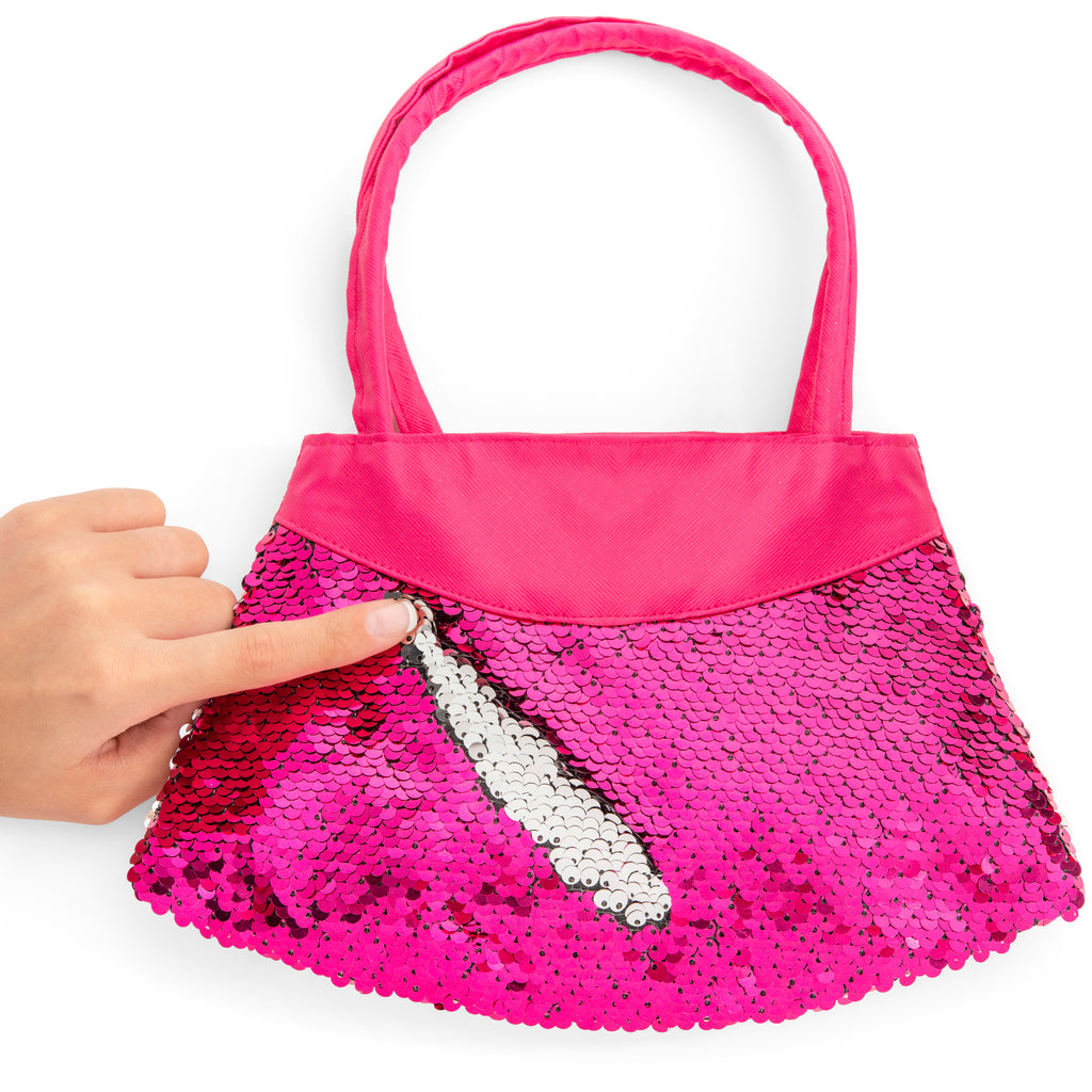 Sequined shoulder bag - Pink - Ladies | H&M IN
